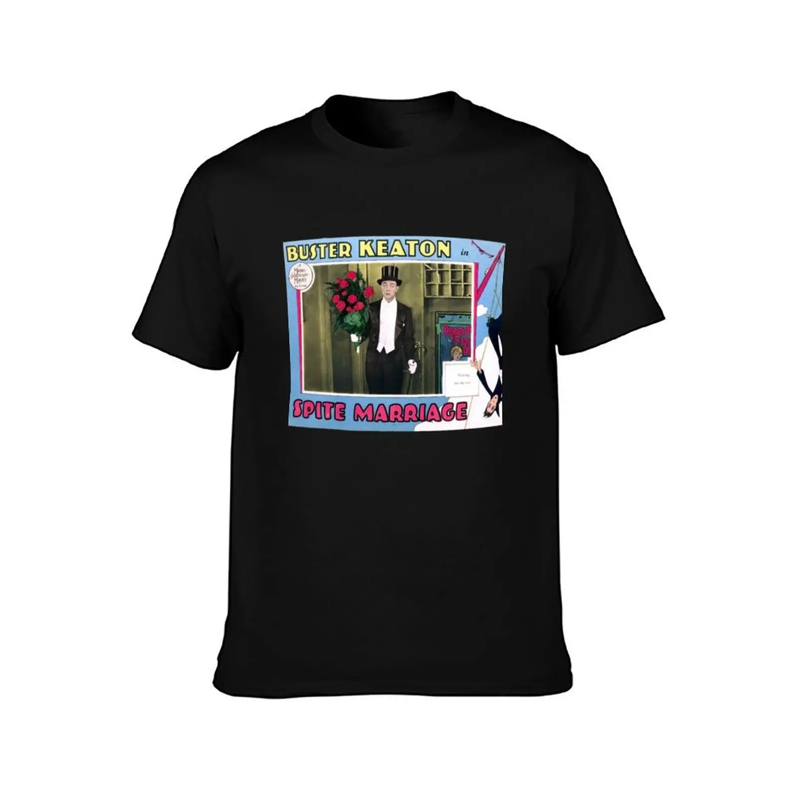 Buster Keaton T-Shirt blue lock korean fashion funny gifts Men's t shirts