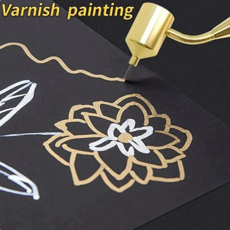 Наклонная ручка для рисования мелких линий, жидкая ручка для рисования, алюминиевые наконечники, ручка для рисования, портативный инструмент для рисования, прочный