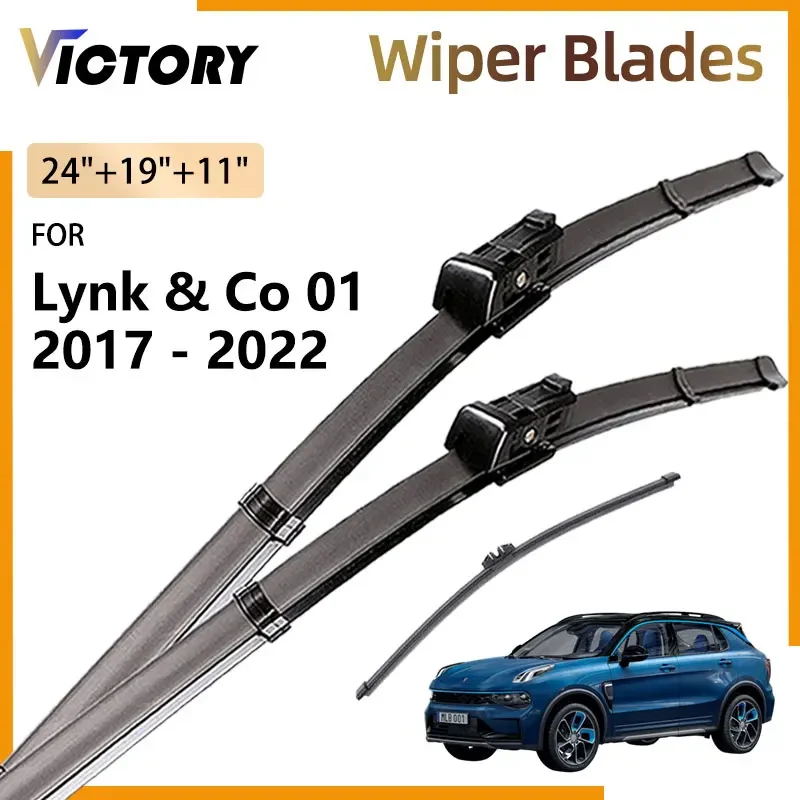 

3X Front Rear Wiper Blades For Geely Lynk & Co 01 2017 - 2022 2021 2020 2019 2018 CX11 Accessories Car Windshield Window Brushes