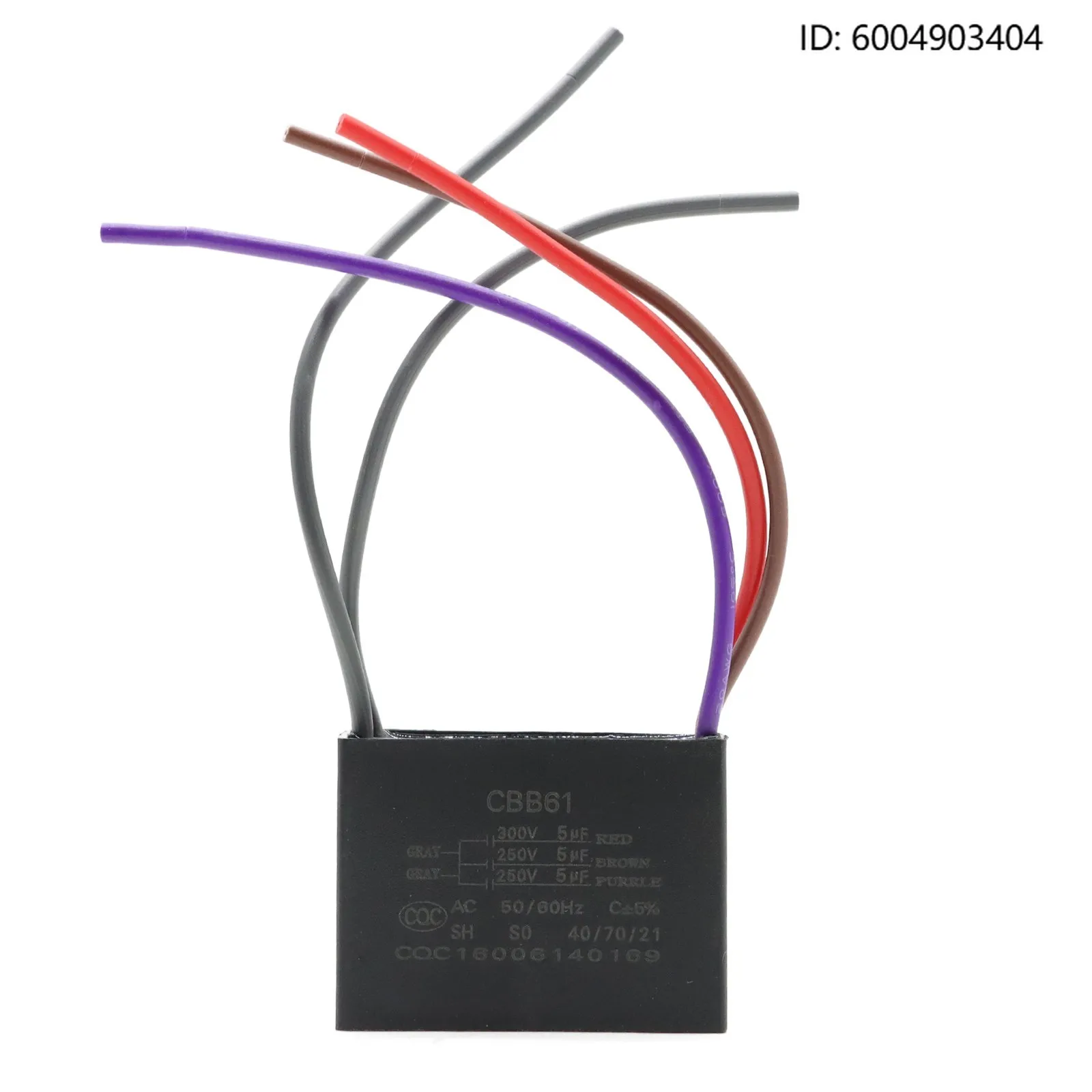 

Конденсатор для потолочного вентилятора 5-проводной CBB61 5+5+5 мкФ 250-300В AC 50/60 Гц, силовое реле