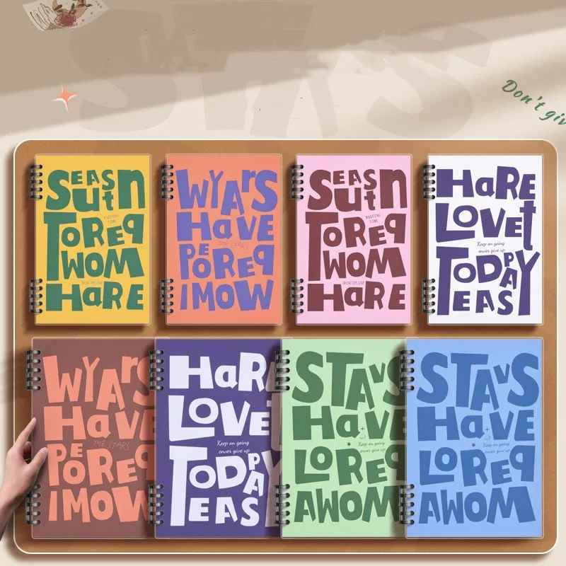 American Loose-leaf Detachable Coil Book English A5 Note Taking Meeting Notes Waterproof Exam B5 Horizontal Line Book