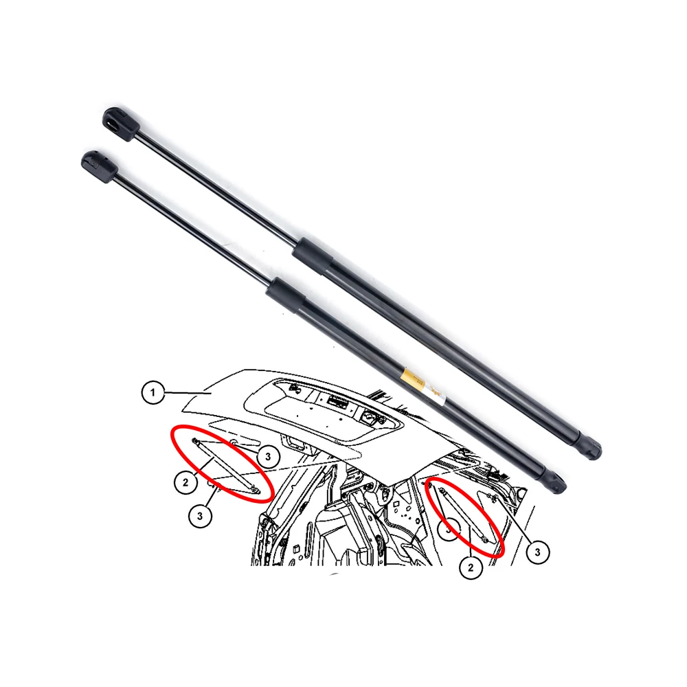 

2 шт. газовая пружина багажника автомобиля для JEEP COMPASS MK49 5115226AB, опорная штанга задней двери, автоаксессуары