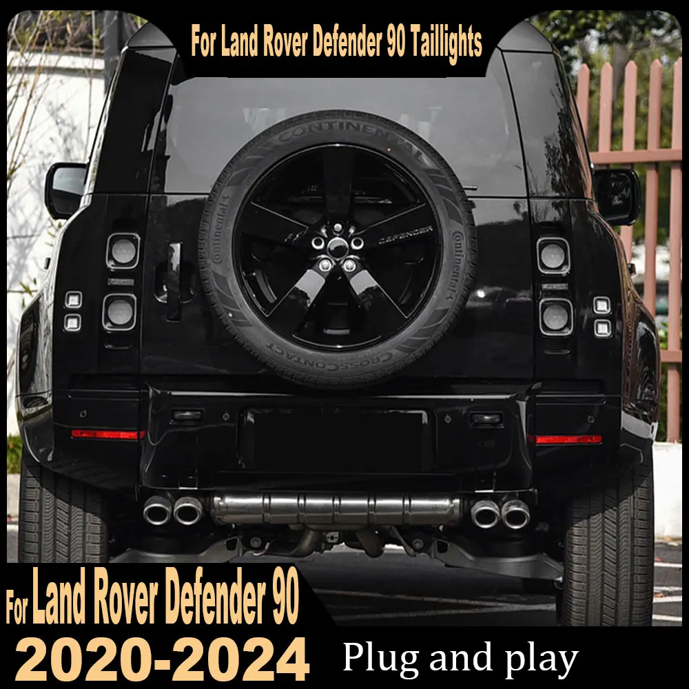 For Land Rover Defender 90 2020 2021 2022 2023 2024 LED Styling Tail Light Assembly DRL Brake Reverse Stop Lamp Accessories