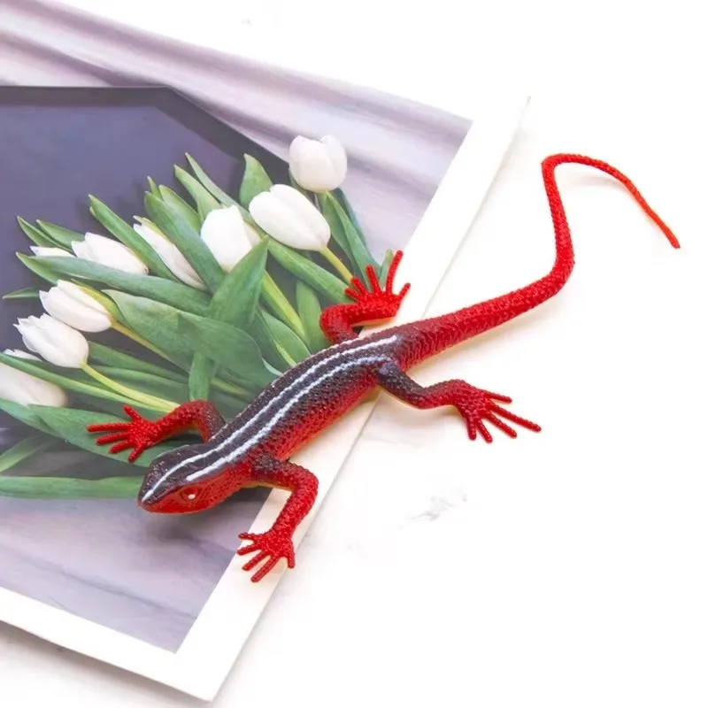 12개 세트 모형 도마뱀 장난감, 생물 다채로운 기어다니는 사족보행 뱀, 돌뱀, 게코, 인지 모델, 어린이 파티 교육용 놀이세트