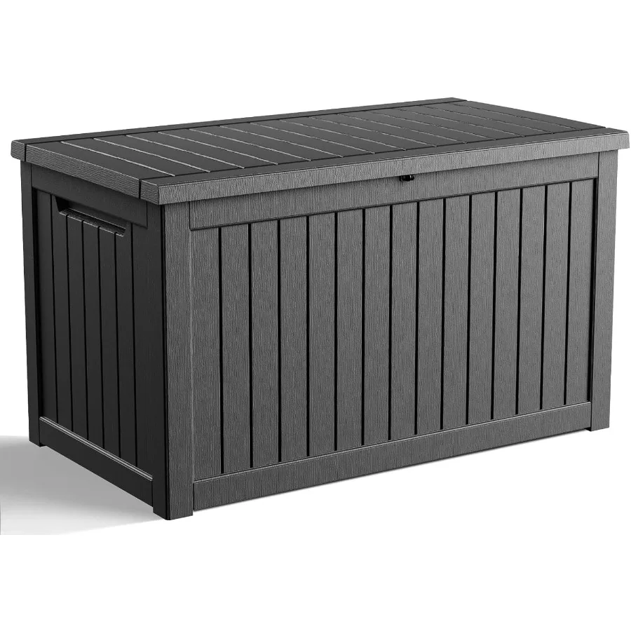 

230 галлонов уличная коробка для хранения на террасе, запираемая водонепроницаемая мебель для патио, садовые инструменты, подушки, аксессуары для бассейна, наружное хранение