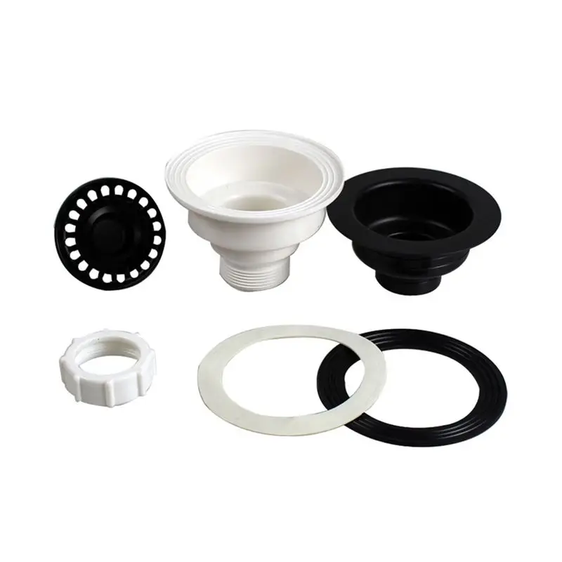 ABFS Kitchen Sink Drain Assembly with Strainer Basket Drain Stopper Diameter 114mm for Kitchen Quartz Stone Sink