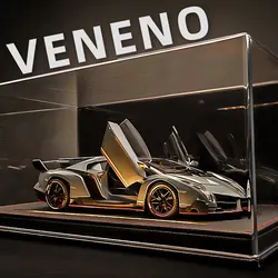 Diecast Car per Veneno Model Car 1/24 Scale Sports Toy Vehicle Door può essere aperto Toy Car ruota anteriore sterzante