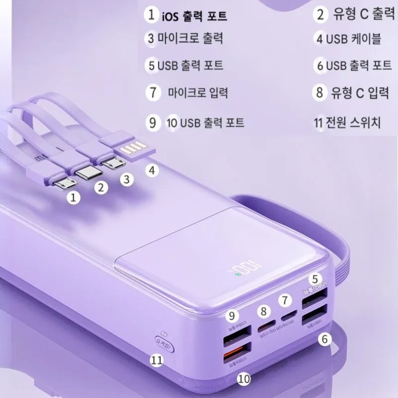 2025 جديد PD120W شحن سريع للغاية مع كابل قوة البنك سعة كبيرة 30000 مللي أمبير ليس مزيفًا مصدر طاقة متنقل
