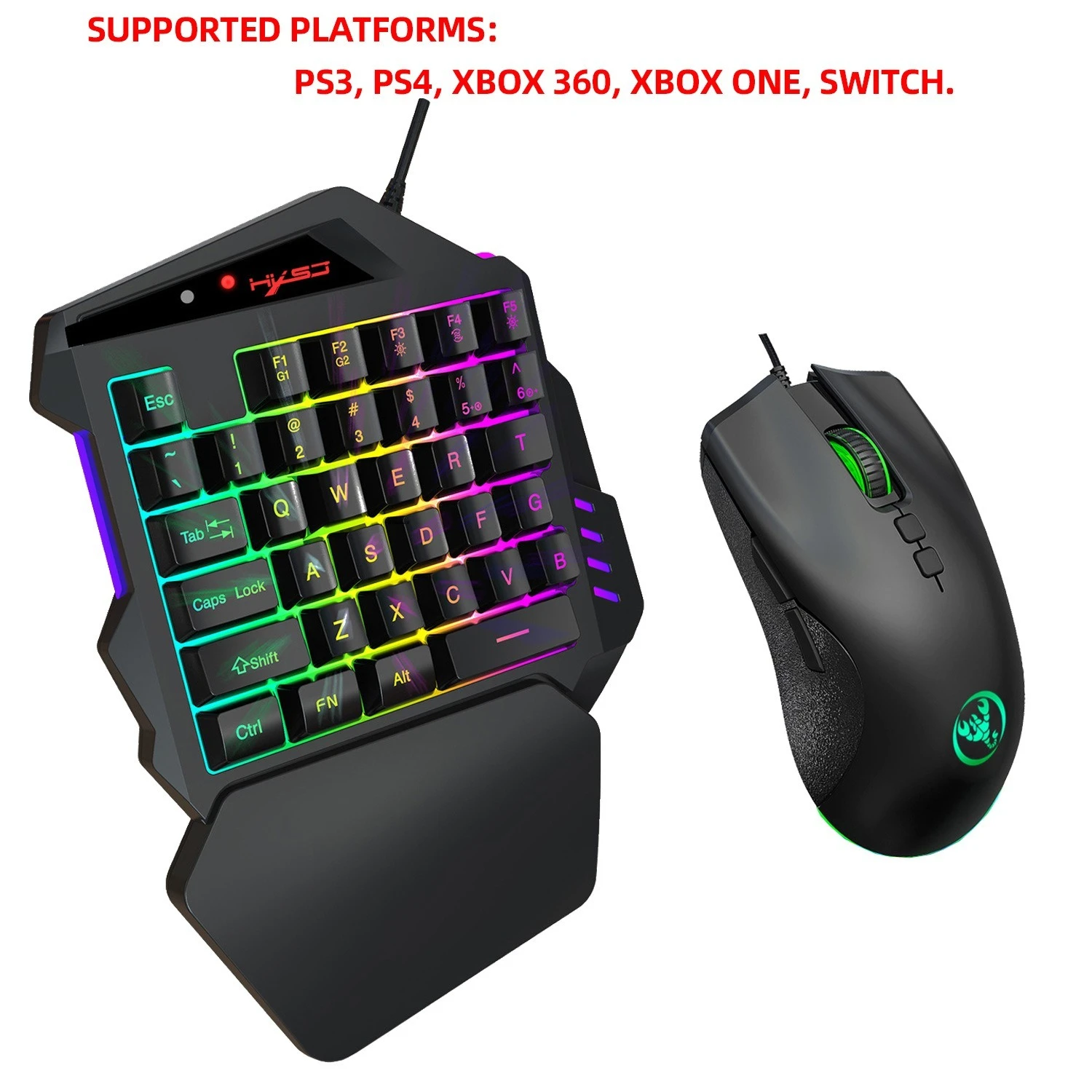 Teclado gamer Keyboard Set accessories keyboards mouse tastatur setup gaming accessories Support PS3 PS4 Game Console Converter