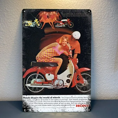 c50 cub Motorcycle Metal Poster - Collectable Tin Sign 20x30cm-aluminum