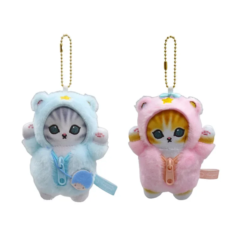 New Sanrios Plush Keychain Pendant Comic Mofusand Shark Cat Cross-Dressing Hello Kittys Kuromi Doll Stuff Backpack Decor Toys