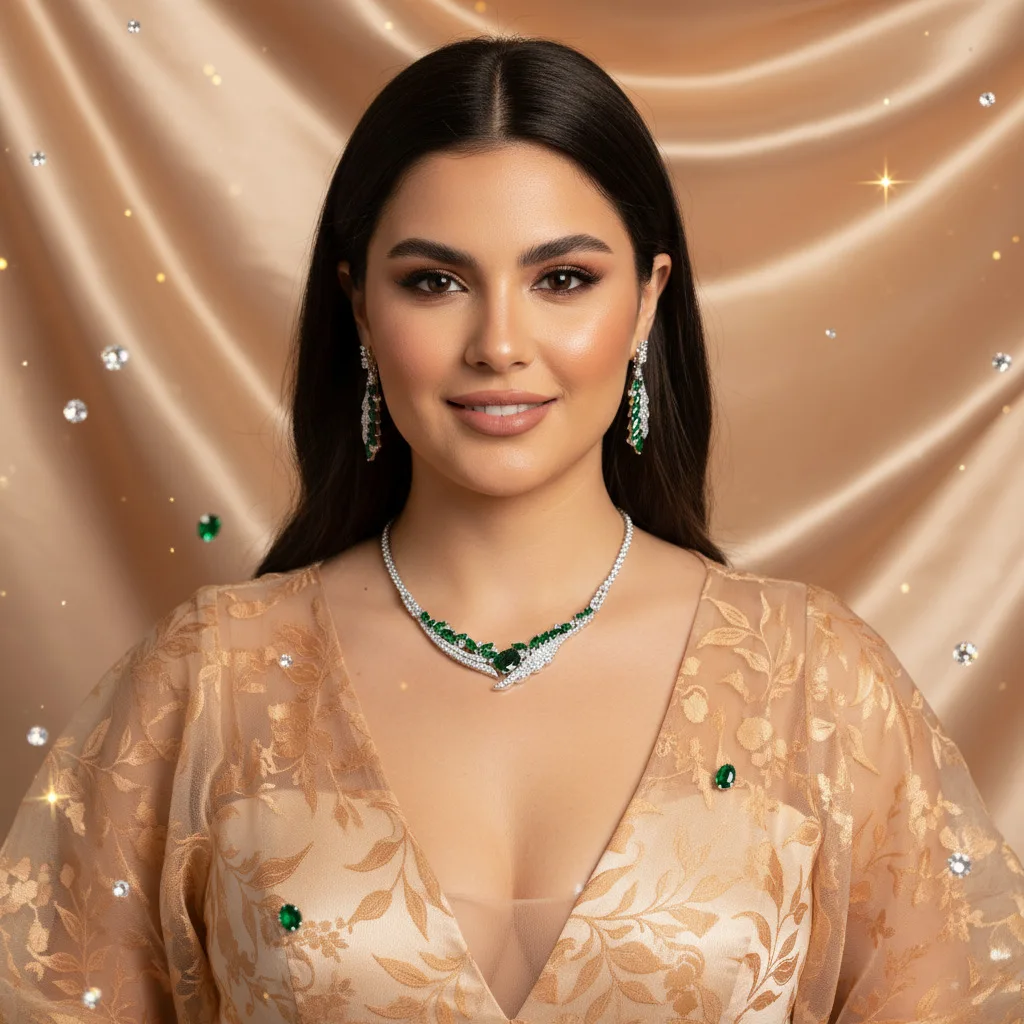 

Роскошный свадебный комплект ожерелья и серег для женщин, элегантный комплект ювелирных изделий с цирконием CZ для свадьбы, ювелирные аксессуары для невесты, подарок