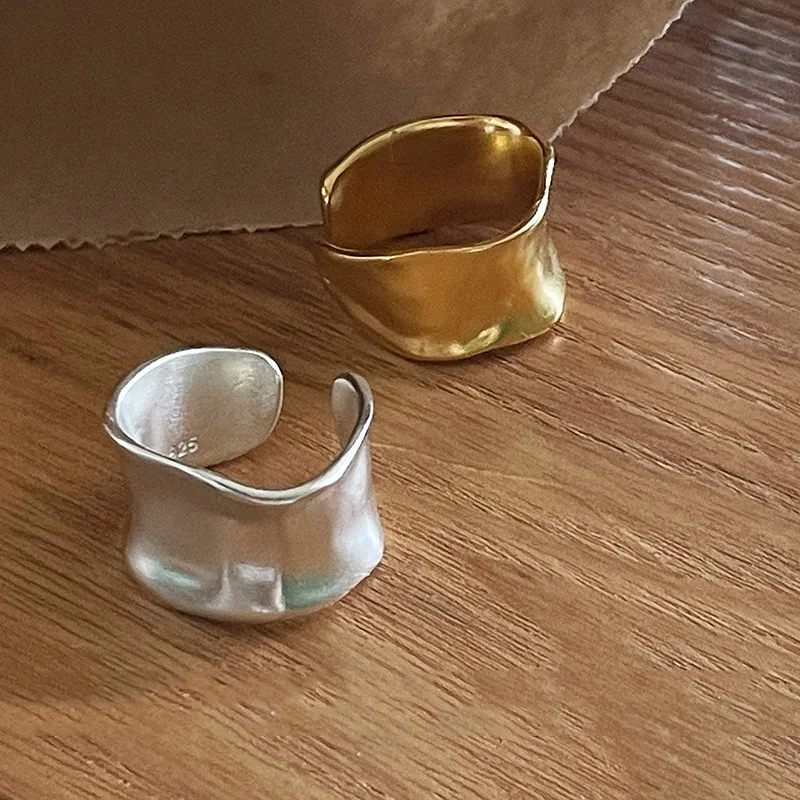 

925 Sterling Silver Simple Style Charm Personality Ring Shiny Exquisite Women Ring Birthday Gift Exquisite Jewelry Accessories