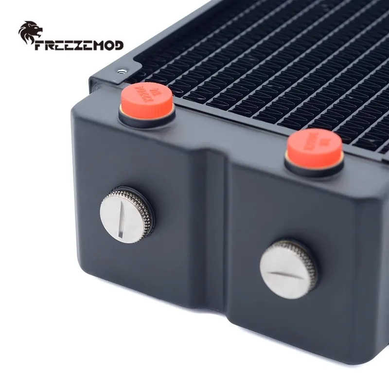 FREEZEMOD Radiator 480 65mm, Red Copper/ 3 Layers/120mm Fan Computer Water Cooling Liquild Cooler Heat-exchanger, TSRP-HP65-480