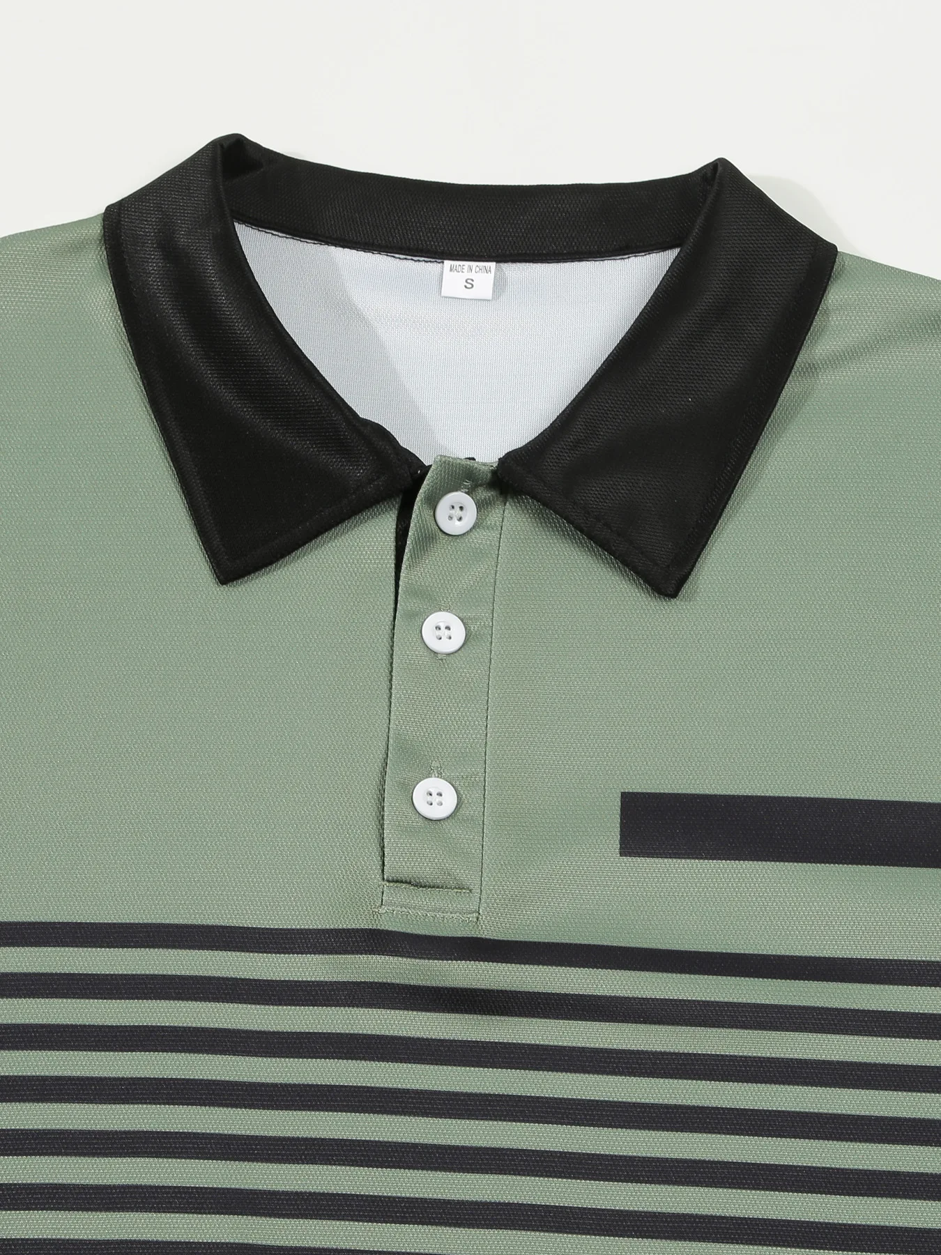 2024 Spring And Autumn Men's Hot Selling Polo Shirt Long Sleeve Striped Printed Color Contrasting Men's Casual Polo Shirt