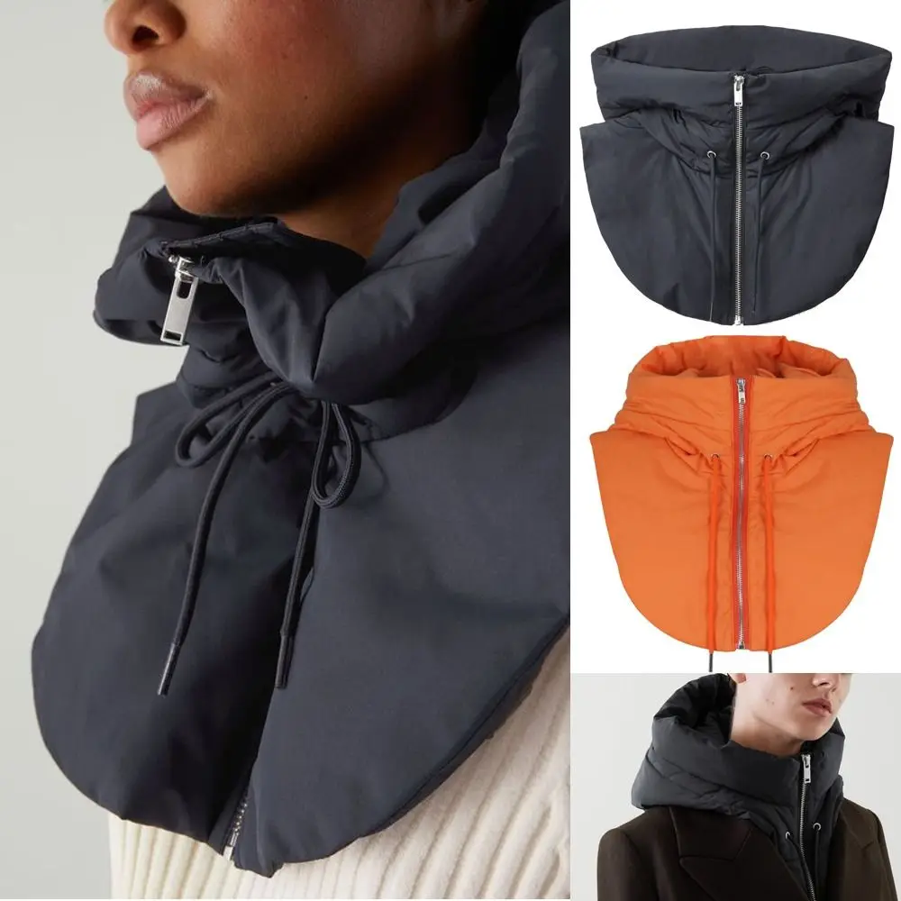 

Ultralight Down Hooded Hats Winter Zippper Drawstring Coat Short Tank Top Turtleneck Fake Collar Women's