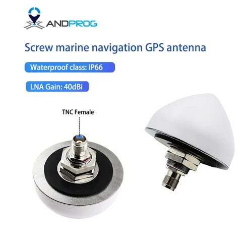 Antena GPS de navegación marina 40dBi, antena L1\B1\G1 RTK, antena GPS de alta precisión con conector TNC