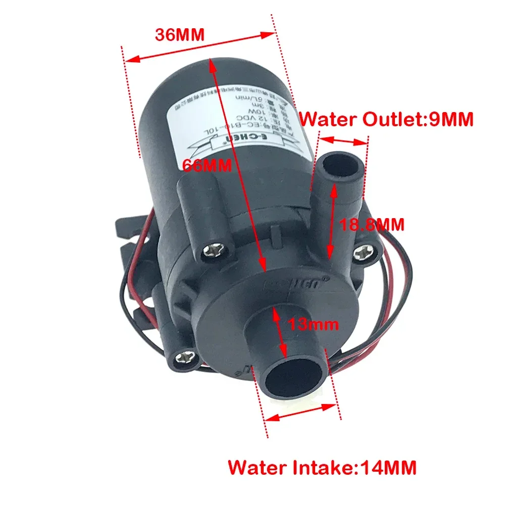 Micro Brushless Water Pump DC 7.4-14V 12V Submersible Impeller Pump 6L/min Centrifugal  Water Pump Silent for Water Circulating