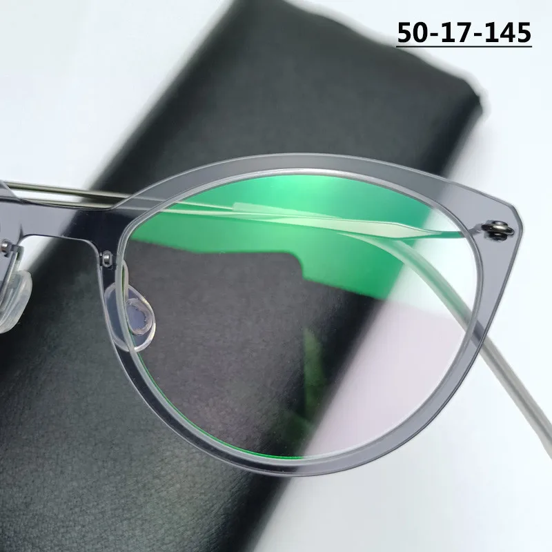 

Denmark Brand Cat Eye Glasses Frame 6564 Women Titanium Spectacles Ultralight Butterfly Shape Eyeglasses Lady Screwless Eyewear