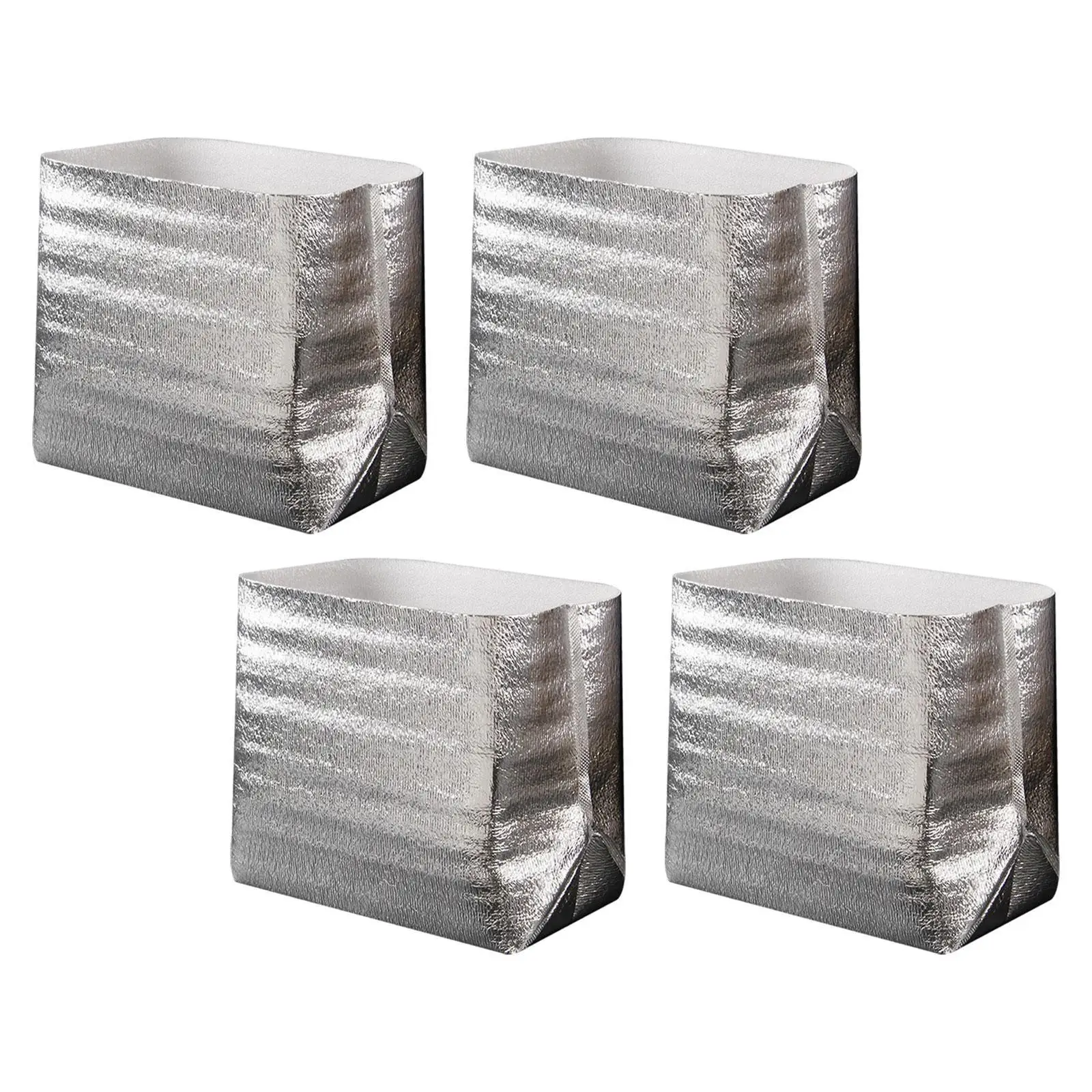 4 Pieces Foil Insulation Bags Self- Seal for Cold and Hot Food Mailing