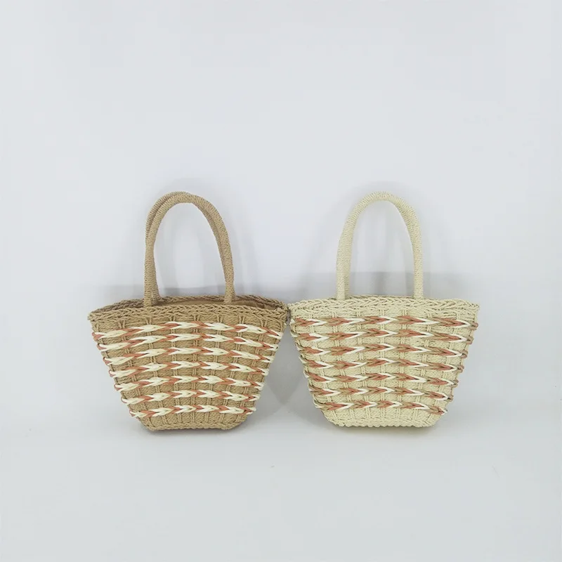 

Summer 2024 Straw Weave Crossbody Bags Portable Braided Bucket Shoulder Bags Casual Women's Tote Bags Handbags for Beach Seaside