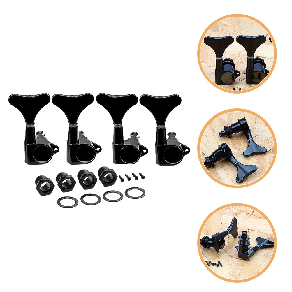 

4Sets Bass String Pegs Iron Material Compact Lightweight Portable Tuning Peg Replacements for Acoustic Electric Instrument