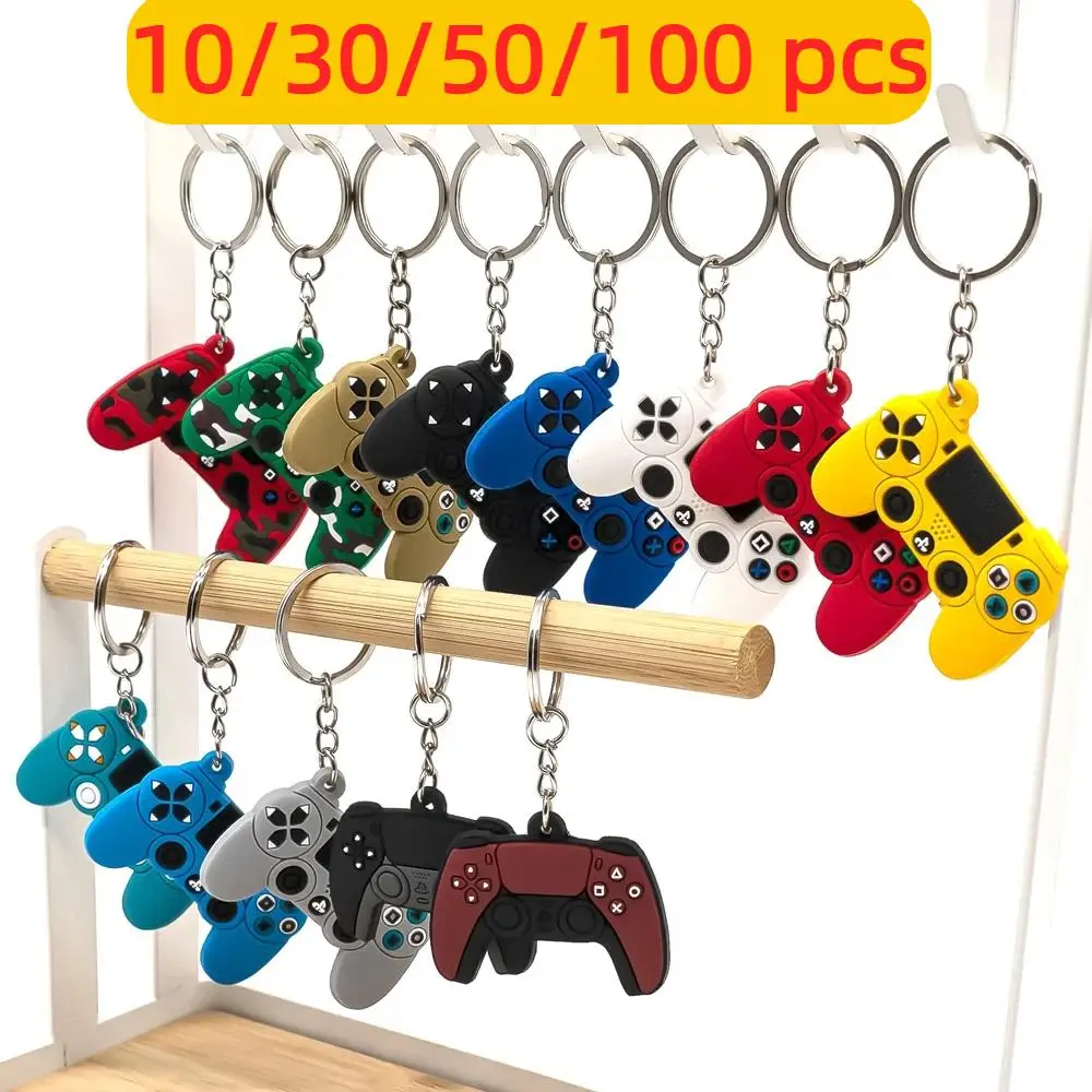 10-100PCS Keychain for Boys Men Gamepad Keyring Joystick Game Controller Key Accessories fit Handbag Pendant Friends Key Gifts