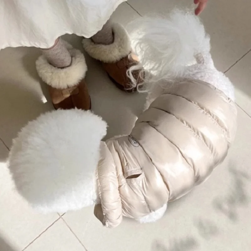 Ropa sólida a la moda para perros, chaqueta suave y cálida para perros, chaleco de invierno para cachorros, abrigo impermeable, chaqueta de plumón para gatos, disfraces para mascotas, suministros para Chihuahua