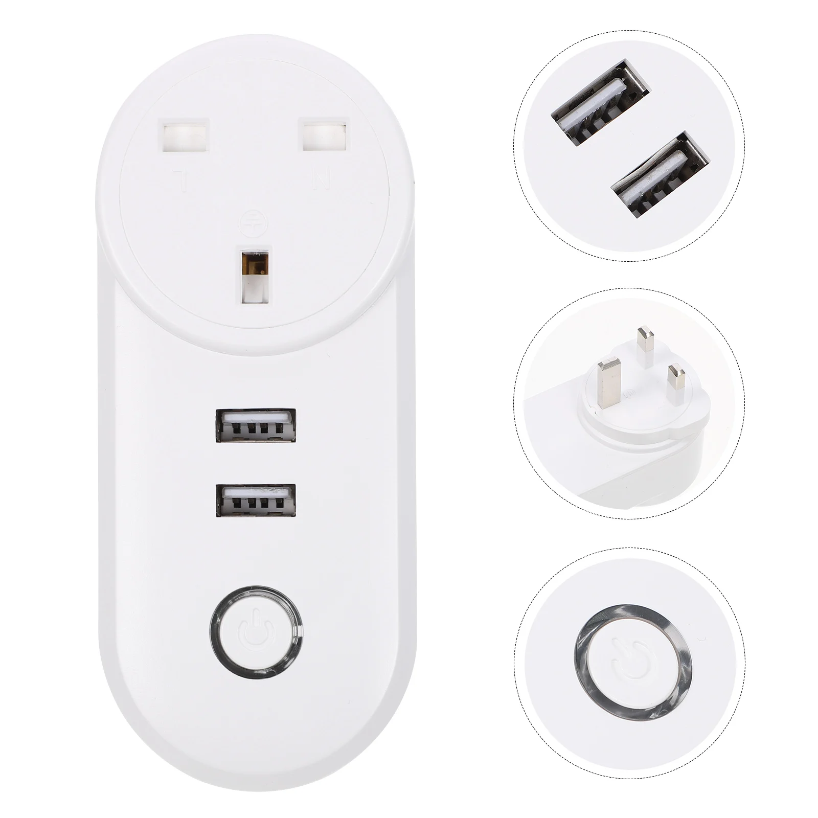 

Wifi Plug Dual Usb Socket For Home Uk Plug Smart Outlet Wifi Controlled Socket Remote Control Bedside Lamp Use