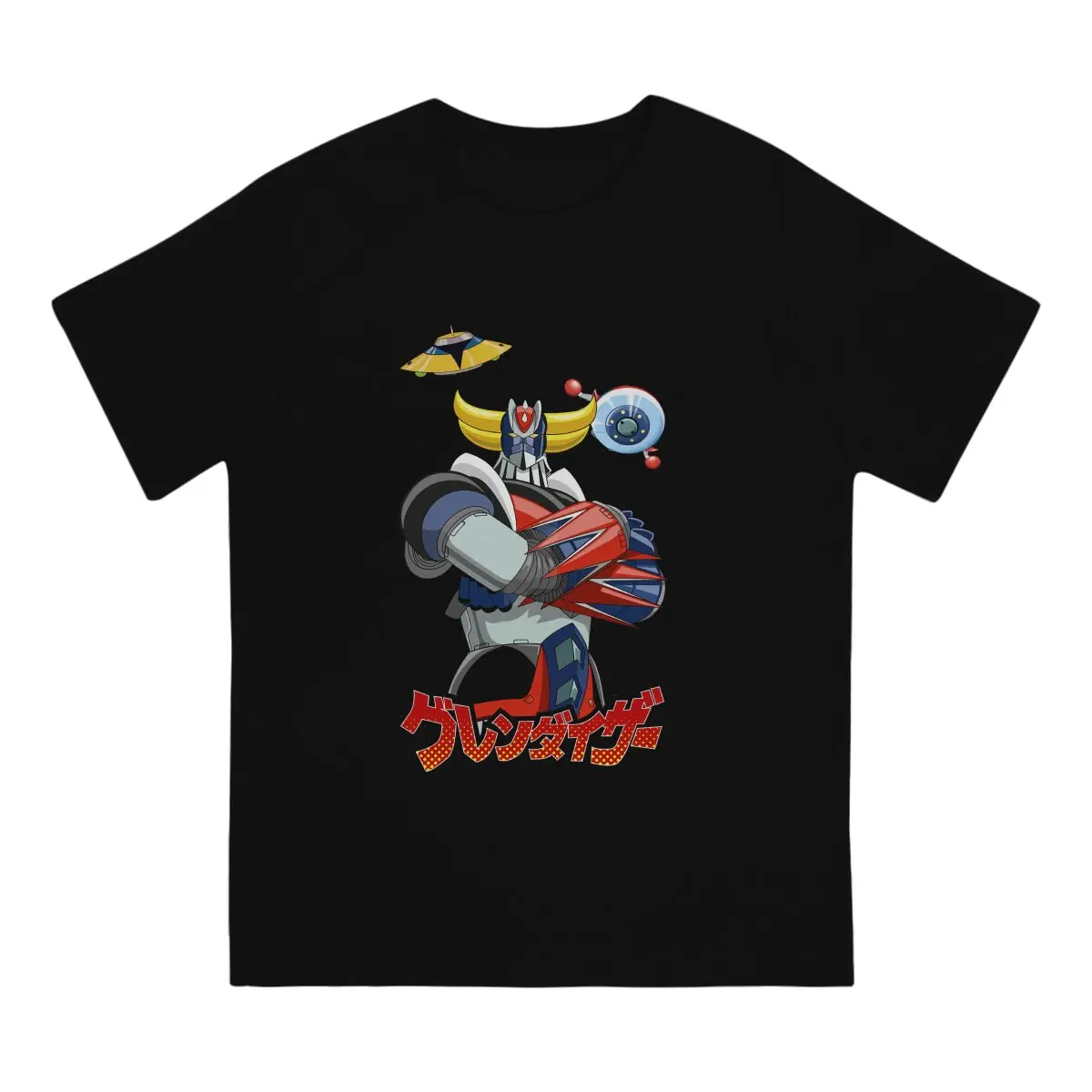 Anime UFO Robot Grendizer Actarus Essential T Shirt Goth Men's Tees Summer Cotton Clothing Harajuku O-Neck TShirt