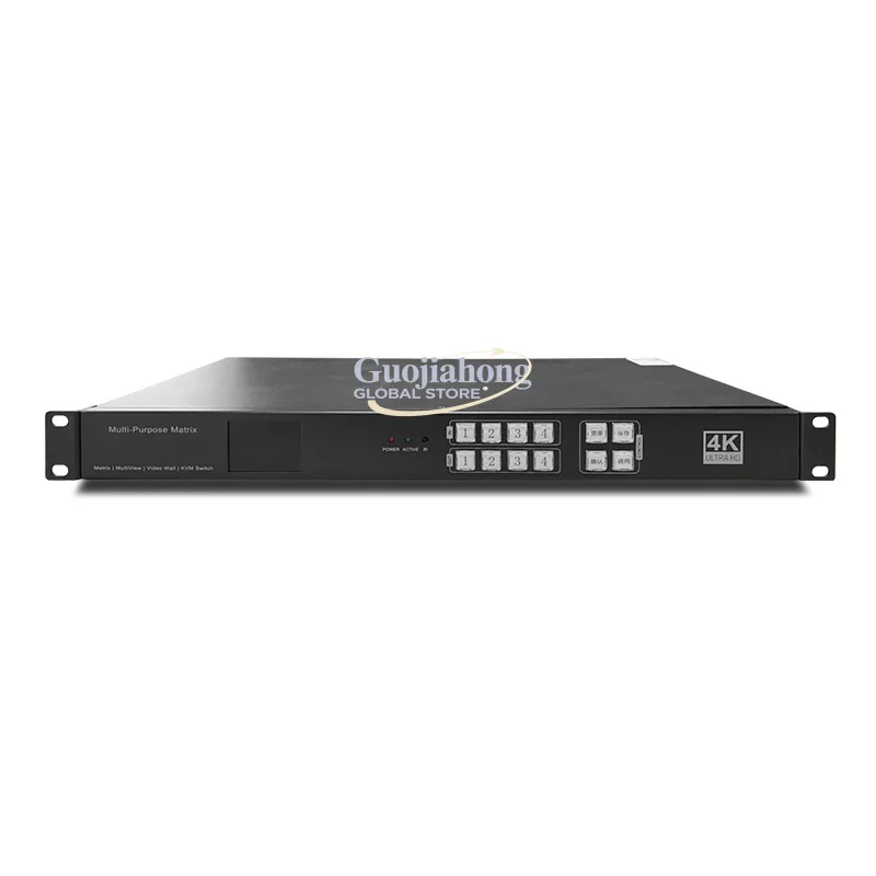 

eKL WF404H: Матричный KVM-коммутатор 2.0 с высоким разрешением, 4 входа/4 выхода, 4K@60Гц, сегментация экрана, управление KVM