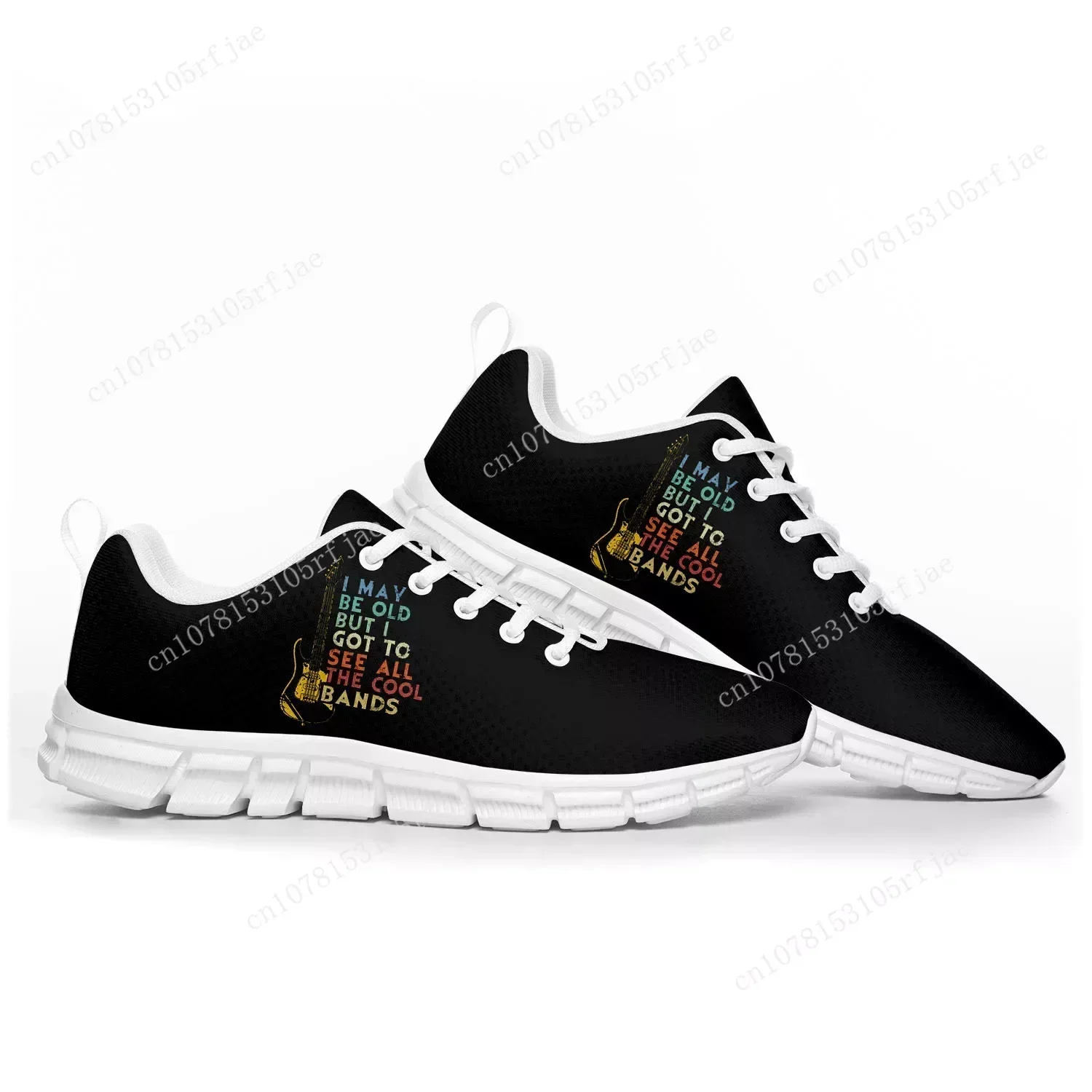 I May Be Old But I Got Bands Sports Shoes Mens Womens Teenager Sneakers Casual Custom Couple Shoes