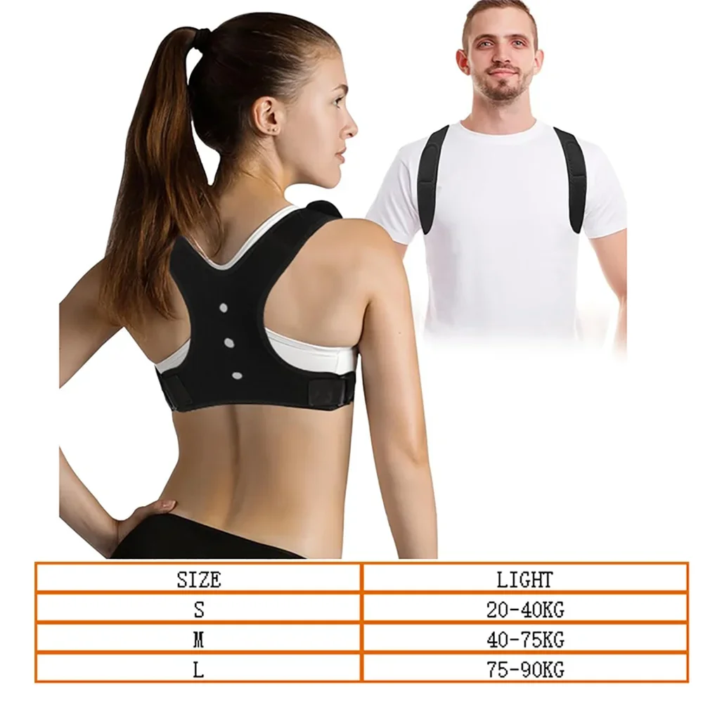 Adjustable Upper Back Brace,Posture Corrector,Back Straightener, Providing Tiredness Relief from Back, Neck, Shoulder&Clavicle