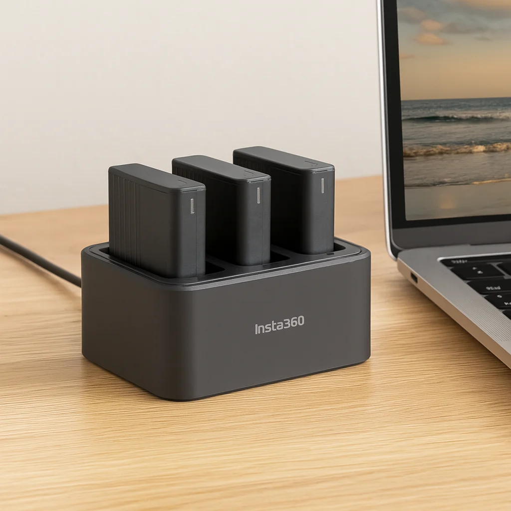 

Концентратор для зарядки тройного аккумулятора Insta360 X4 | Док-станция PD Fast Charge с защитой | Интеллектуальное распределение питания и быстрая зарядка