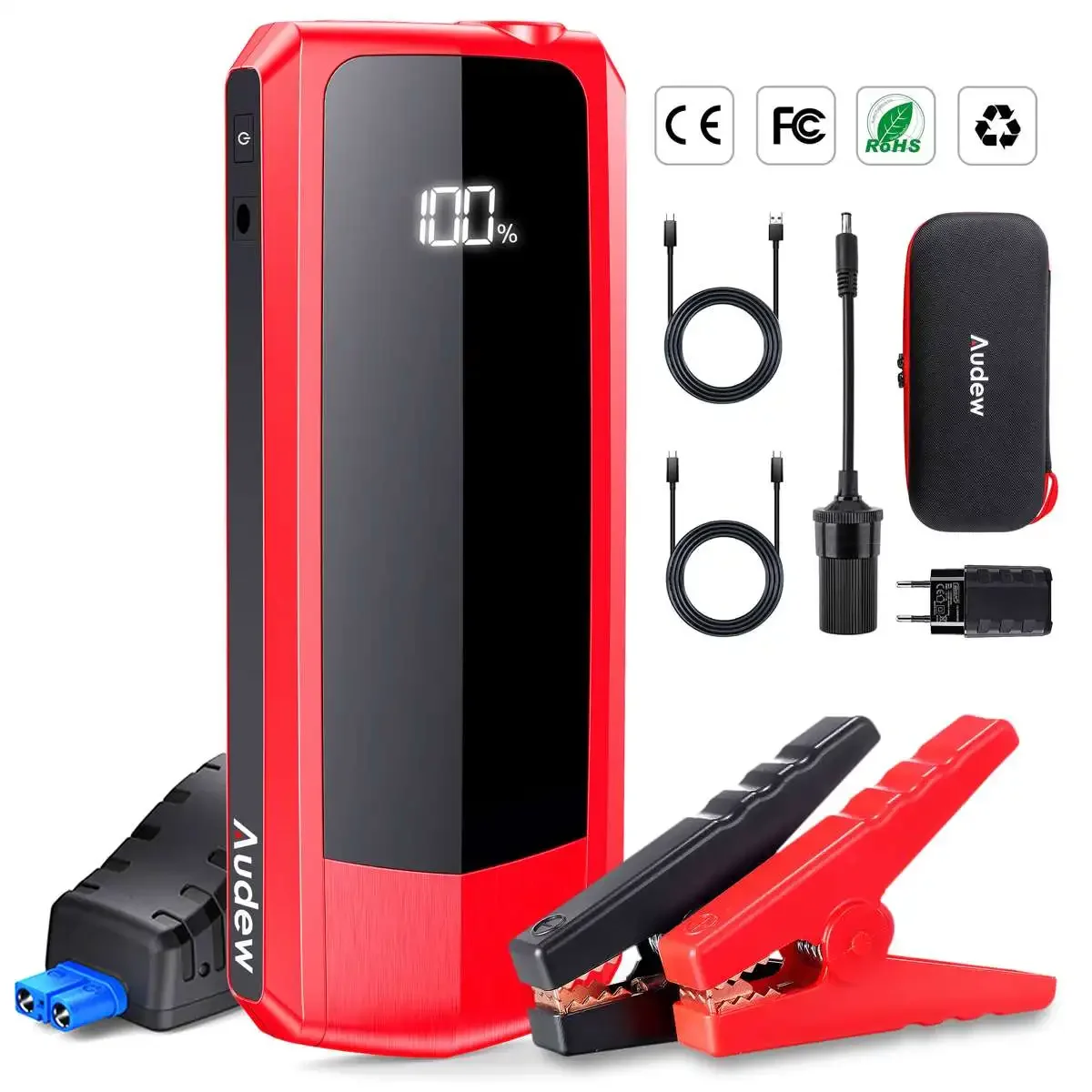 

20000mAh Car Jump Starter Power Bank Auto Emergency Starting Device With LCD Display QC3.0 Charging Portable Car Powerbank