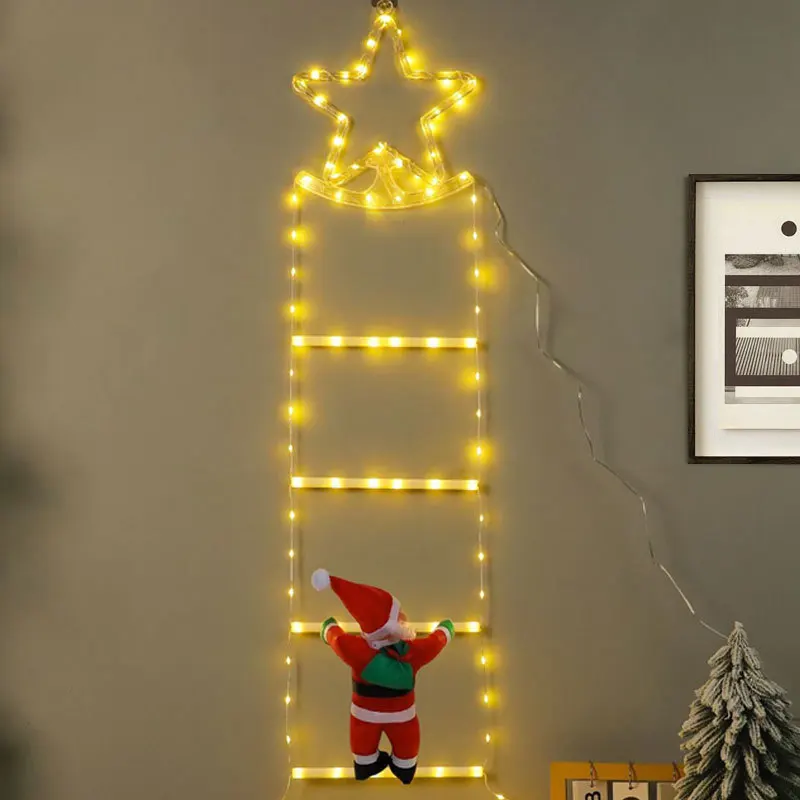 

Christmas LED String Lights Outdoor Waterproof Star Staircase Decoration Ambient Holiday Party Garden Light