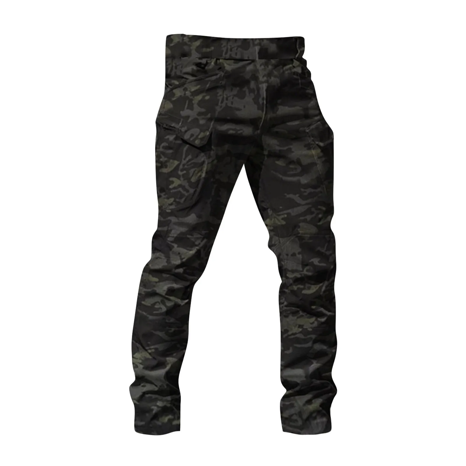 

Men'S Trousers Urban Special Forces Trousers Multi-Pocket Workwear Drawstring Elastic Solid Color Jogging Sports Overalls
