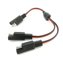 1 SAE to 2 SAE splitter cable Power Extension Cable Plug 18AWG Adapter Connector Quick Connect Disconnect Solar system Cord t1