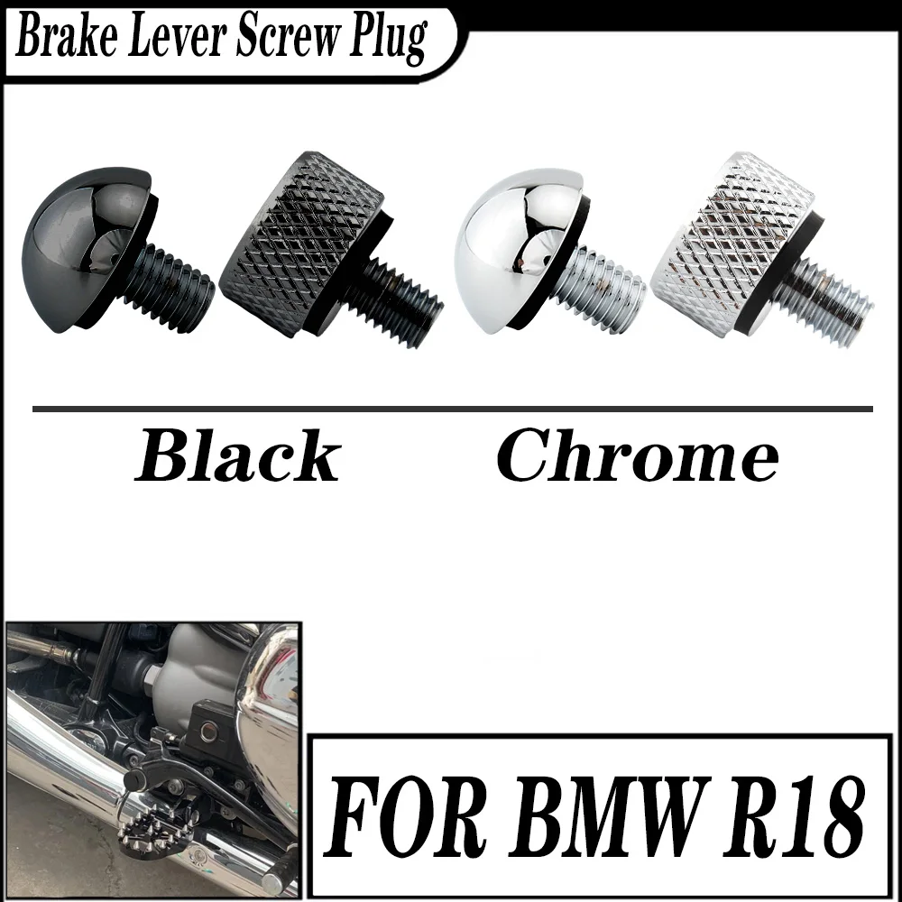 

FOR BMW R18 R18B R18 Classic R18 Transcontinental 2020-2026 Brake Lever Screw Plug Decorative Cover Anti-Cut Black Chrome