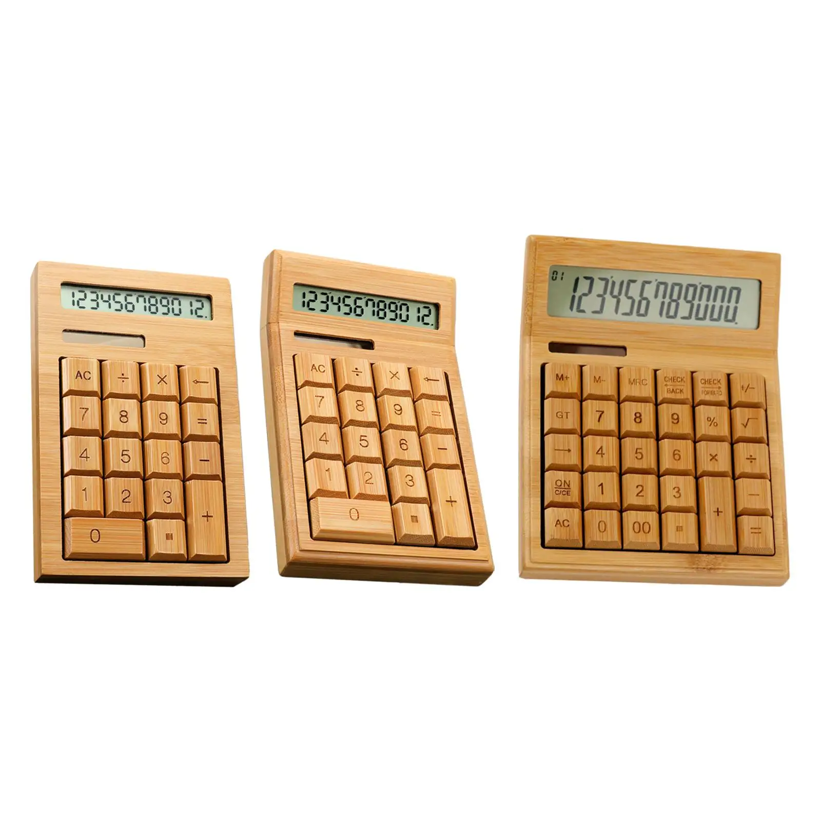 Bamboo Calculadora Solar para Crianças, Fácil de Ler, Fácil de Usar, Estudantes, Escritório