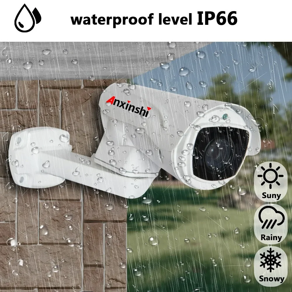 Anxinshi CCTV Analog Camera Full HD 1080P 4X Zoom 4-in-1 Metal Housing PTZ Bullet Camera Outdoor IP66 AHD Camera Stock Clean up