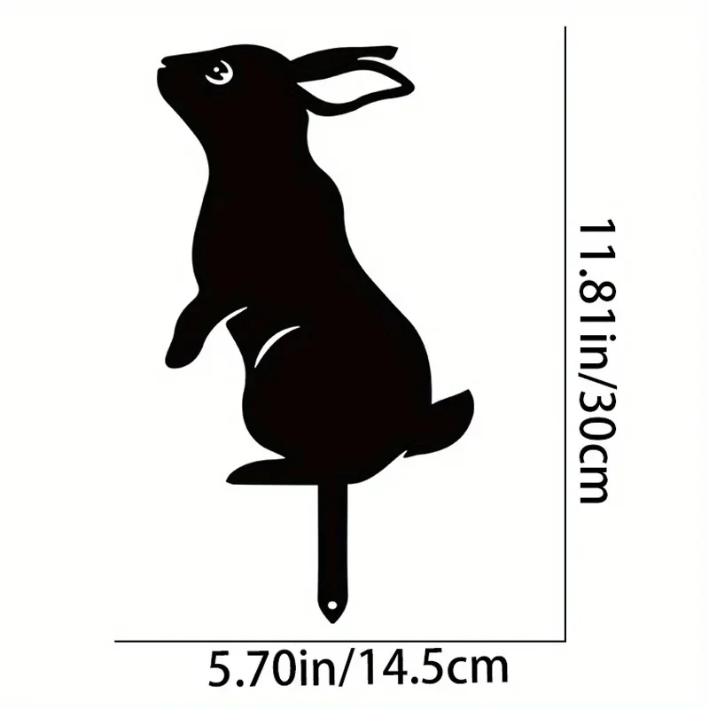 Hello Young Rabbit/Squirrel Figurines Hollow Dust Proof Wrought Iron Realistic Rabbits Sculpture Garden Decor Metal Home Outdoor