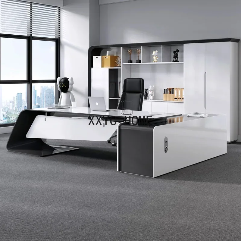 Paint Boss Desk Simple Modern White Executive Desk Creative Personality Office