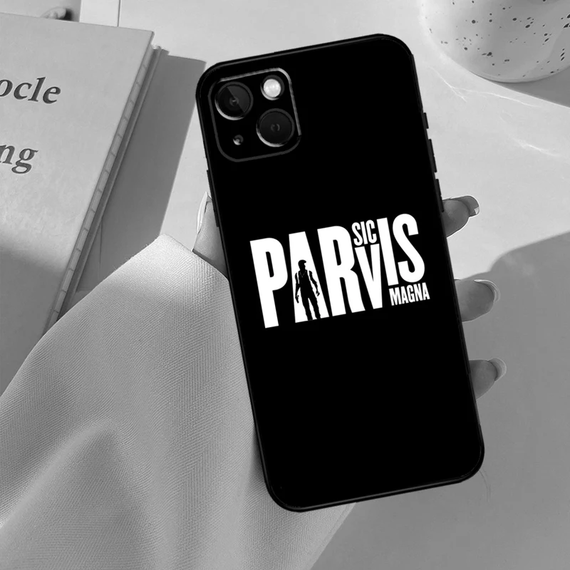 Sic Parvis Magna Uncharted Case For iPhone 11 12 13 14 15 16 Pro Max Mini XS Max XR X Plus Back Cover Phone Case