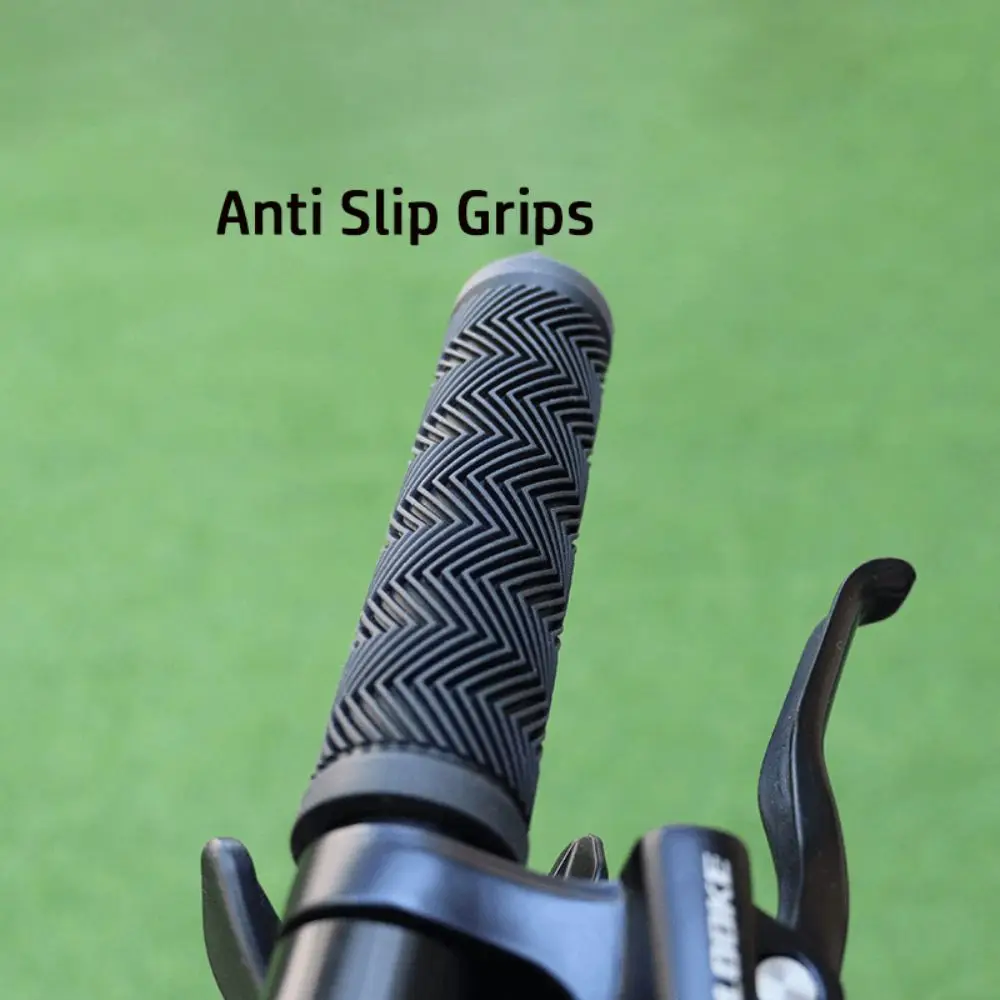 Anti Slip Bike Handlebar Grips Black Rubber Bike Handlebar Hand Grips Water Ripples Bicycle accessories Mountain Bike Grips