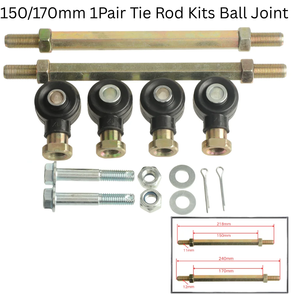 150mm/170mm 1Pair Tie Rod Ball Joint For China LinHai LH 260 300 ATV 150cc 200cc 250cc 300cc UTV Buggy Quad Accessories