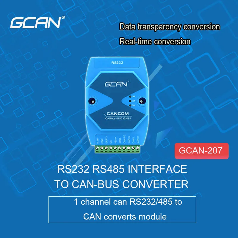 Standard Serial Port Level Industrial-grade CAN Bus And   Communication Converter Using RS232 or RS485 