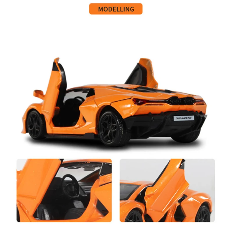 1:36 Lamborghini Revuelto Alloy Sports Car Model Diecast Metal Racing Vehicle Car Model Simulation Collection Childrens Toy Gift