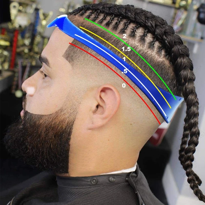 실리콘 페이드 가이드 템플릿 이발 밴드 홈 이발 DIY 헤어 커팅 도구 Dropshipping