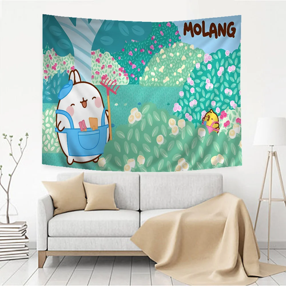 Molang Colorful Tapestry Wall Hanging Hanging Tarot Hippie Wall Rugs Dorm Wall Art Decor